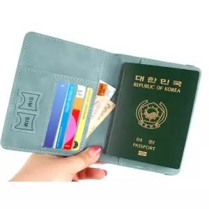 [라일리] Rly 가죽 여권 케이스 민트 여권집 여권수첩 여권지갑