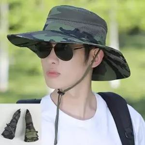 모자 등산트레킹모자 가리개 스타일 카우보이 여름 중년남성모자 남성 햇빛 낚시 모두팜