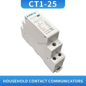 CT1-25 2P 16A/20A/25A/40A 24V/110V/220V 50/60HZ Din 레일 가정용 ac 모듈형 단상 AC 접촉기 2NO