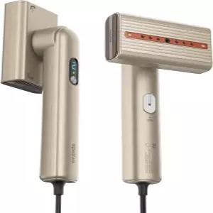 에픽카 듀얼 전압 글로벌 여행용 스티머 100-240V - 휴대용 2-in-1 핸드헬드 언 자동 차단 및 의류 스팀