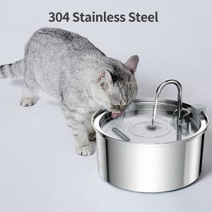 3.2L 고양이 자동 급수기 애완동물 스마트 유도 USB 필터 포함 스테인리스 강아지 용품