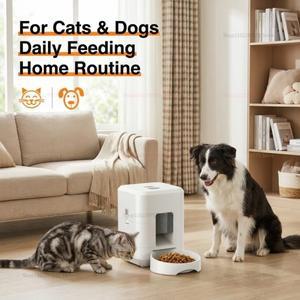 2L WiFi 스마트 애완동물 급식기 자동 고양이 및 개 사료 디스펜서 원격 앱 제어 위한 정기적인 액세서리