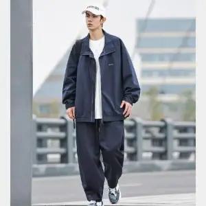 원더우면 남친 캐주얼 춘추 솔리드 잔 스탠드넥 자수 자켓 로고 코트 OPH3