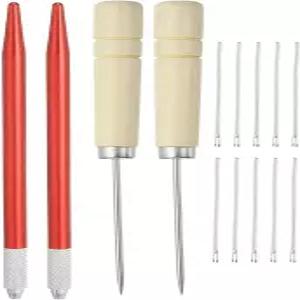 파티킬 인형 털 뿌리 홀더 키트 0.6mm 리루트 뜨개질 바늘 나무 송곳으로 만들기를 위한 가발 도구 DIY
