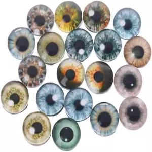 KANGQL 모의 눈 인형 위한 20개의 유리잔 공룡 액세서리를 동물 DIY 공예 눈알 8mm