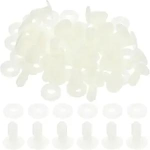 파티킬 15mm 인형 관절 30세트 플라스틱 탈착식 동물 커넥터 곰 팔다리용 볼트 결합 헤드 DIY 공예