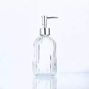 400ml 유리 공병 디스펜서 2개 주방 욕실 비누 핸드워시 세제통