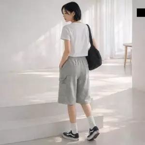 AGG 카펜더 버뮤다 밴딩 여자 와이드 1003W 포켓 반바지