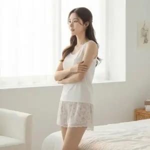 (색상-사이즈 랜덤-FREE)디디 여름 홈웨어 포포면 레이스 반바지 SD-262043