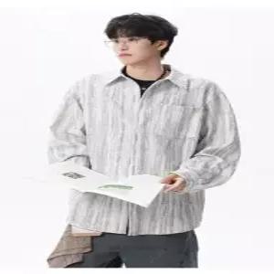 코아픽샵 남사친 캐주얼 봄가을 나염 솔리드 긴팔 셔츠 키작남 꾹3