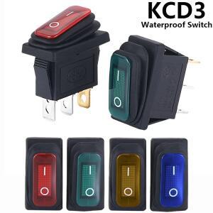 KCD3 1pcs 3 핀 12V LED 빛 On/Off 직사각형 긴 로커 스위치 방수 IP67 자동차 대시 보드 선박 유형