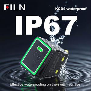 FILN 30A/250V 12V 헤비듀티 DPST IP67 4핀 밀폐형 방수 T85 자동차 보트 해양 토글 로커 스위치 LED 포함