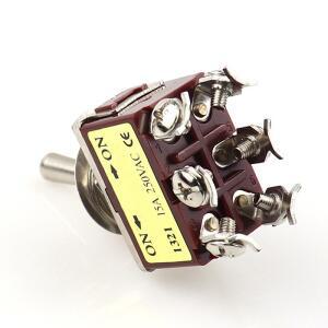 2개 6핀 ON-ON 로커 스위치 E-TEN1321 DPDT 250V 15A 12mm 토글