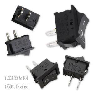 로커 스위치 SPST ON-OFF KCD1 2핀 15x21mm 스냅인 패널 마운트 보트
