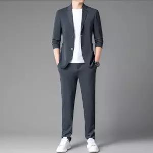 야무치 남자 데일리룩 정장세트 30 가을 봄 캐주얼 슬림 정장 투피스 칼라 코트 KUK1