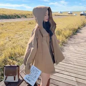 블랙팬서 트렌치코트 후드 여사친 가을 OPH3