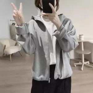 블랙팬서 여친 면 가을 야구 점퍼 후드 코트 루즈핏 슬림 베이직 긴팔 상의 OPH3