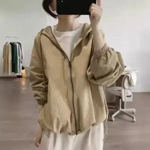 블랙팬서 가을 여친 긴팔 기본 점퍼 루즈핏 빅사이즈 야구 후드 심플코트 OPH3
