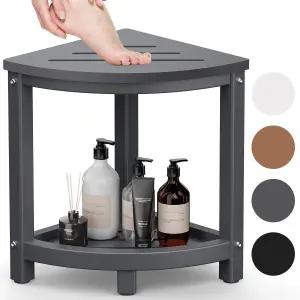 내부 샤워용 ONSGLM 스툴 모서리 벤치 시트 배플 수납 선반이 있는 다리 면도용 HDPE 방수 욕실용 시트/발
