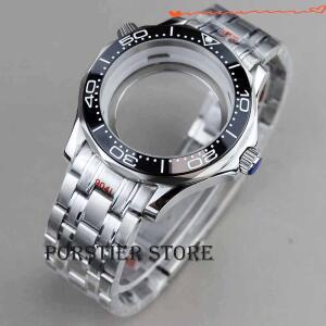 41mm 시계 케이스 및 팔찌 스테인레스 스틸 Seamaster 300 NH35 무브먼트 다이얼 액세서리 방수