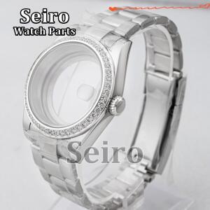 다이아몬드 NH35 케이스 스트랩 36MM/39MM 폴란드어 시계 사파이어 10bar Datejust 무브먼트 액세서리 부품