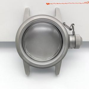 36MM 개구리 시계 케이스 NH35/NH36 10bar 방수 남성용 스테인레스 스틸 샌드 블라스팅 사파이어 돔형 유리