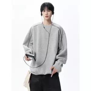 EAMT 남성용 빈티지 가을 상의 집업 맨투맨 커플 라운드 트레이닝 코트 YJ3