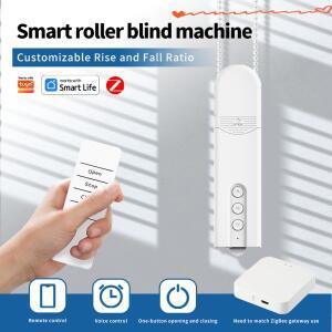 ZigBee 스마트 롤러 블라인드 모터 태양 전지 패널 비드 커튼 풀 드라이버 자동 오프너 Alexa Google 홈과