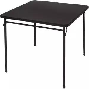 코스코 14-619-BLK1 블랙 스퀘어 접이식 테이블 34 x34