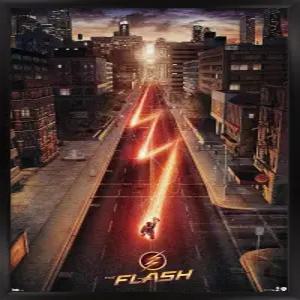 트렌드 인터내셔널 DC 코믹스 TV - 플래시 스트리트 원 시트 월 포스터 22.375인치 x 34인치 블랙 프레임