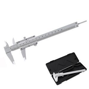 탄소강 고정밀 버니어 켈리퍼 측정 보관함 도구 02MM 디지털 150MM 수동
