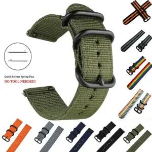 18mm 시계 나일론 스트랩 삼성 갤럭시 3 4 5 pro Active2 Amazfit Bip S3 프론티어 스포츠 밴드
