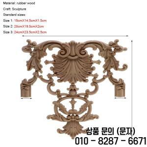 RUNBAZEF 레트로 장미 꽃 나무 조각 데칼 코너 아플리케 프레임 벽 문 가구 인형