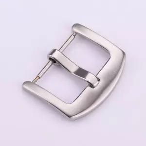 스테인레스 스틸 시계 버클 교체 16mm 가죽 실리콘 스트랩용 솔리드 핀 클래스프 실버 골드 블랙