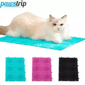 고양이 스크래치 매트 사각형 애완동물 바닥 스크래쳐 셀프 마사지 브러쉬 새끼 털 제거 용품