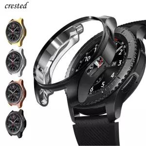 삼성 갤럭시 시계 용 케이스 46mm/42mm 스트랩 TPU 도금 화면 보호기 커버 범퍼 S 3 기어 S3 프론티어 밴드