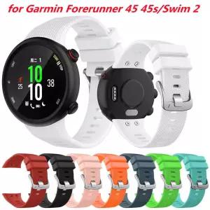 Garmin Swim 2 용 고품질 실리콘 스트랩 Forerunner 45 45s 팔찌 액세서리 스마트 시계 밴드 스포츠