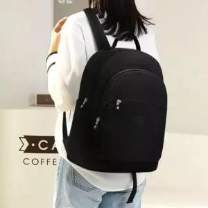 라운드 지퍼 여성용 심플 가방 데일리 백팩 대학생용 경량 캐주얼 데일리백팩 40대백팩