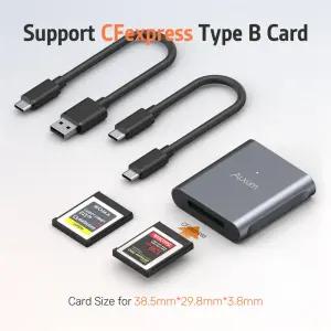 USB C 카드 리더기 타입-C 10Gbps CFexpress B 메모리 어댑터 알루미늄 합금 하우징 윈도우 맥 리눅스용