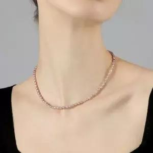 목걸이 담수진주 선물박스 백진주 연장고리 핑크진주 6mm