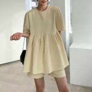 [하프클럽/]프릴 장식 여성용 반바지 상하의
