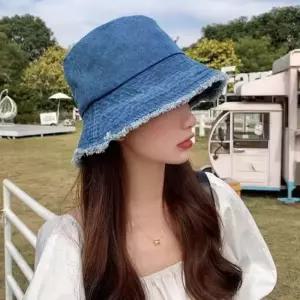 3컬러 빈티지 캐주얼 청 버킷햇 수술 데님벙거지 데님벙거지
