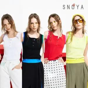 [SNOYA][4종]스노야 26SS 팝컬러 헨리넥 슬리브리스