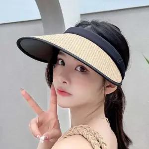 버킷햇 여성 여름 바닷가 라탄 햇빛차단 썬캡 OLM109