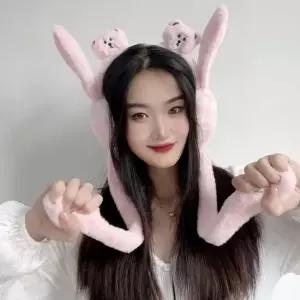 움직이는 귀마개(핑크) 털귀마개 귀보온