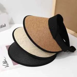 모자햇빛가리개 여자 여름 휴가 준비 바캉스 룩 라탄 썬캡 모자 코디