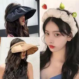 챙모자 챙모자 여자 머리띠 썬캡 파나마 버킷 바캉스햇 코디