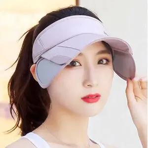 단체모자선캡 중년 여성 엄마 등산 캠핑 여름 썬 바이저 확장 형