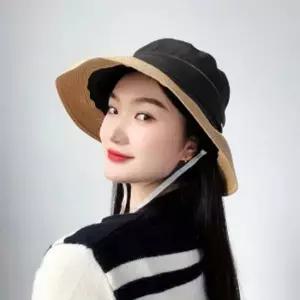 차콜 벙거지 벨루아 여성용 버킷 햇 사파리모자 벙거지