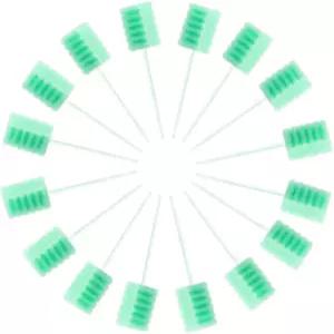 구강용 면봉 일회용 100개씩 개별 포장 투토렛 스펀지 치과용 지그재그 웨이브 모양 연두색 소프트 폼